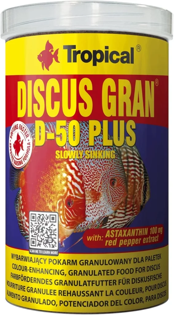 Comida Discus gran d-50 plus para potenciar el color del medaka