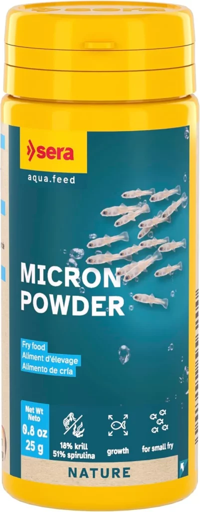 Comida Sera Micron para alimentar crias de peces medaka