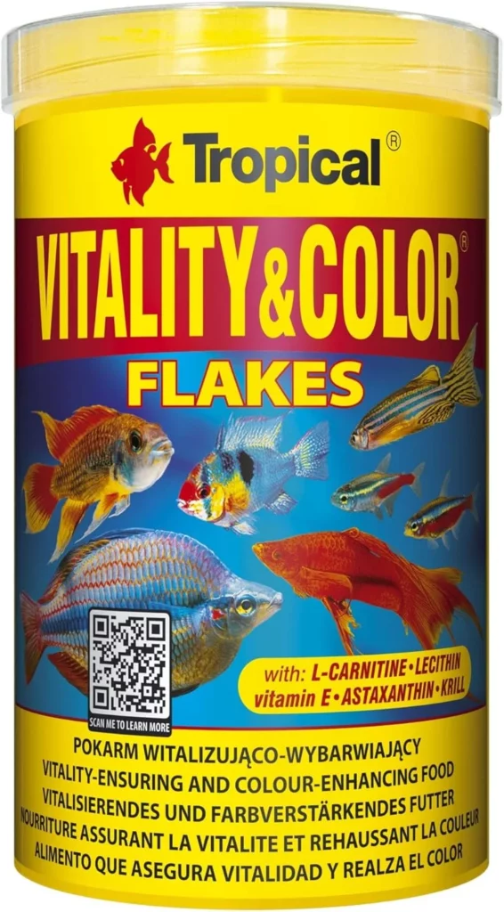 Comida Tropical vitality and colour parapotenciar el color del medaka